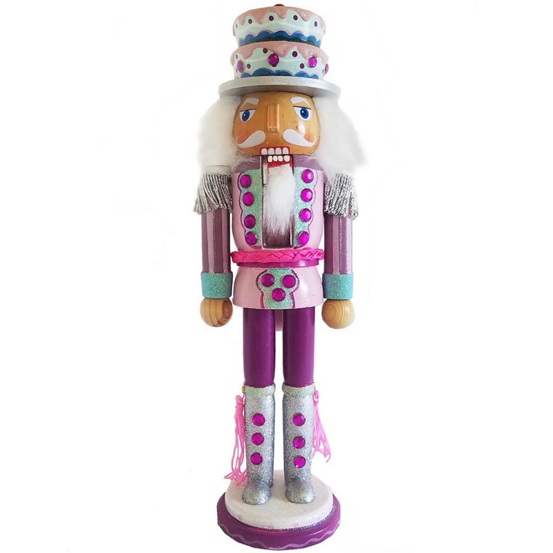 The Holiday Aisle® Candy Cane Nutcracker with Cake Hat Wayfair